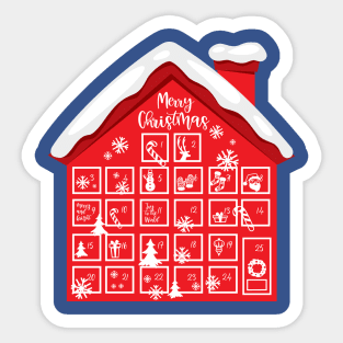 Advent Calendar House Sticker